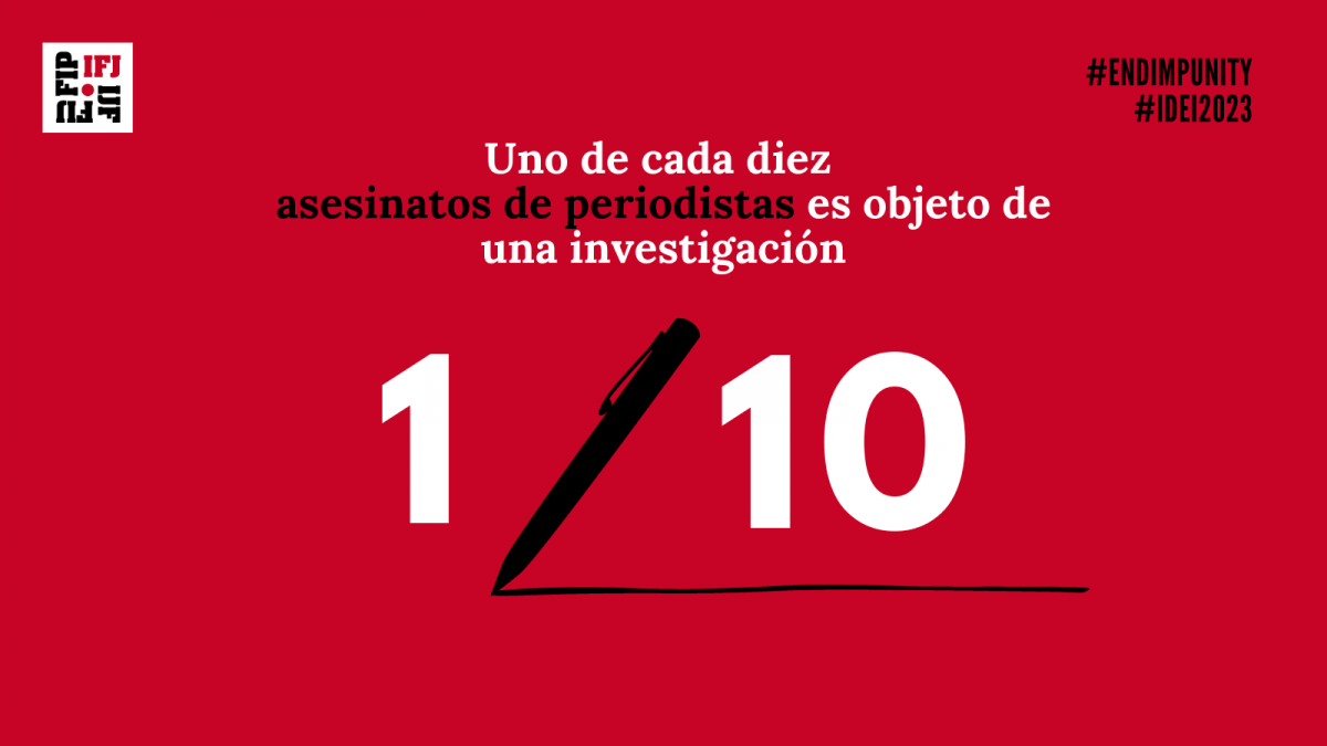 Solo una de cada 10 asesinatos de periodistas es objeto de una investigacin. / FIP