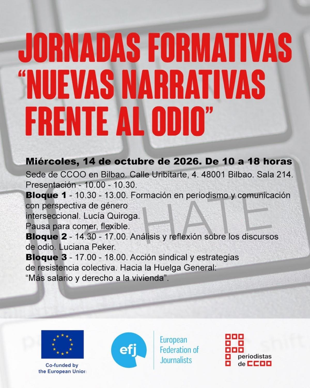 Cartel de las jornadas formativas.