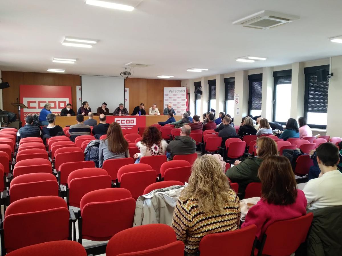 Asamblea de trabajadoras y trabajadores de la televisión autonómica de Castilla y León.