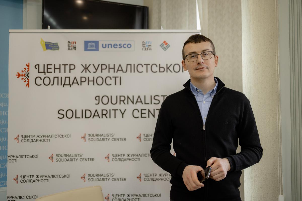 Sergiy Tomilenko, presidente de la Unión Nacional de Periodistas de Ucrania. / Credits: NUJU.